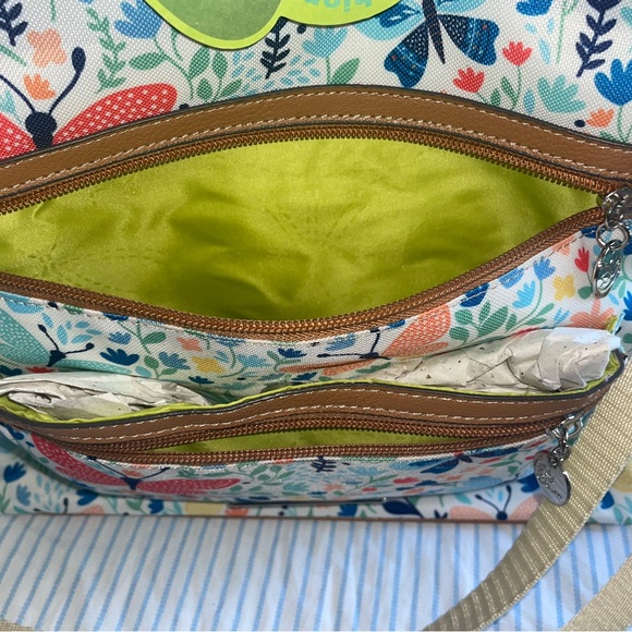 Lily Bloom Bags Nwt Lily Bloom Butterflies Flowers Fold Over Tote